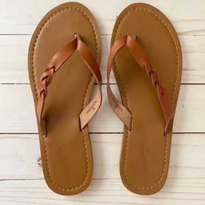 Brown Strap Slippers